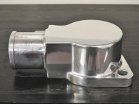 Billet Polished Blower Low Profile 1-3/4" Tall Thermostat Housing w Gasket  USA